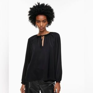 Aritzia Black Athens Blouse Babaton Size M
